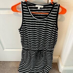 HYFVE Black and White Striped Dress